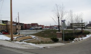 This now vacant property at 110 East Michigan Avenue is targeted for development of an addition to the East Parking Lot, also known as the Portage River Parking Plaza.